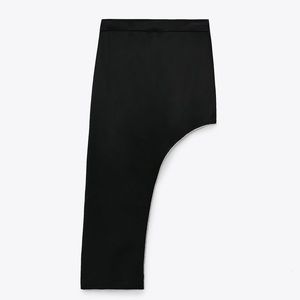 Zara studded viscose high low skirt